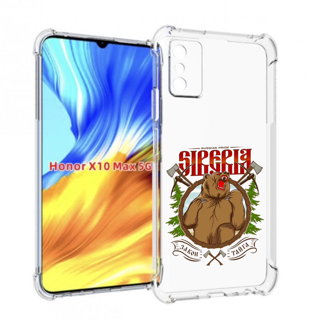 

Чехол MyPads Тайга для Honor X10 Max, Прозрачный, Tocco