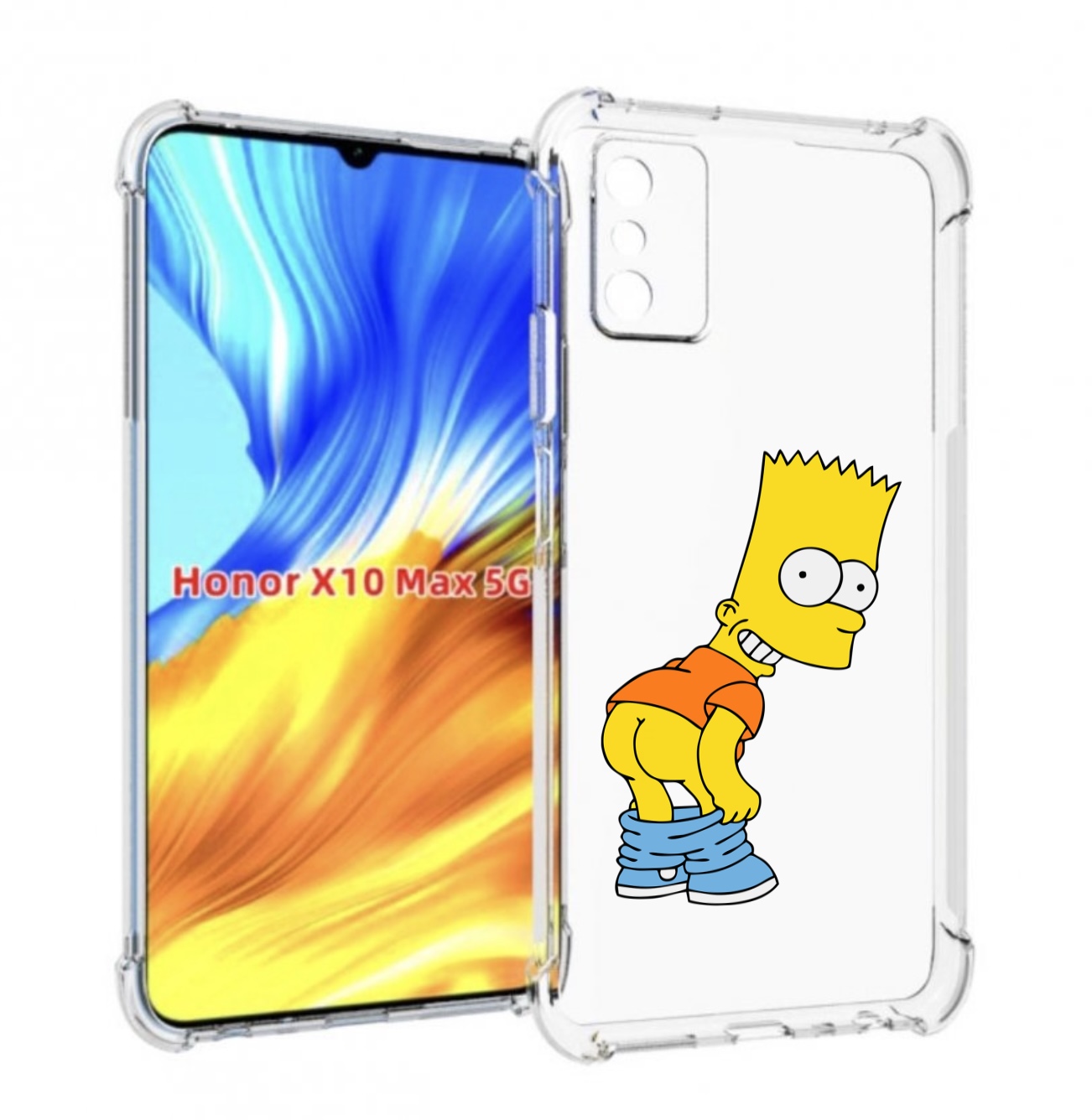 

Чехол MyPads барт-симпсон-довольный для Honor X10 Max, Прозрачный, Tocco