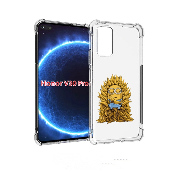 

Чехол бампер MyPads Миньон с бананами для Honor V30 Pro, Прозрачный, Tocco