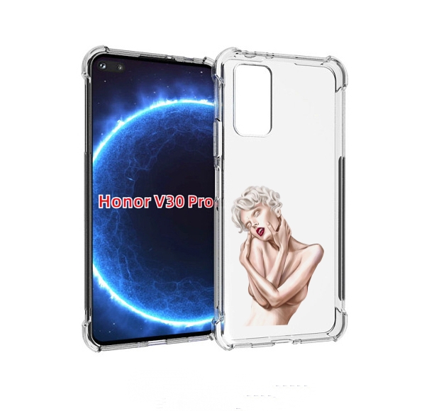 

Чехол бампер MyPads Мигера женский для Honor V30 Pro, Прозрачный, Tocco