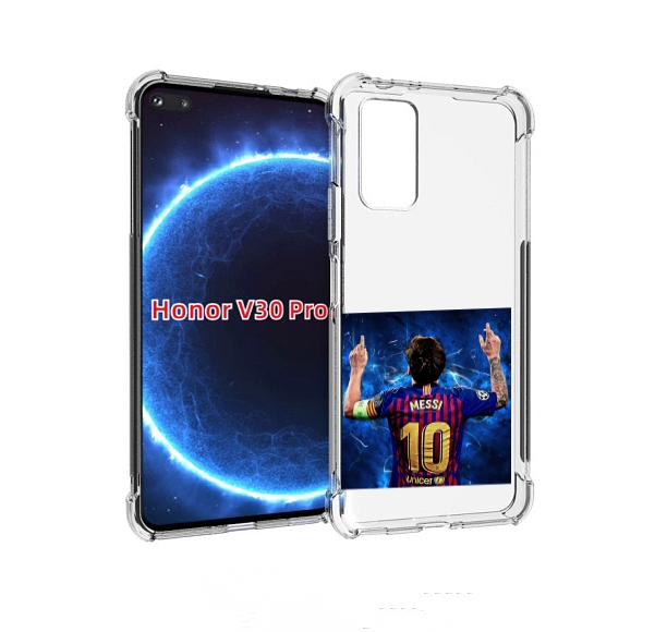 

Чехол бампер MyPads Месси-10 мужской для Honor V30 Pro, Прозрачный, Tocco