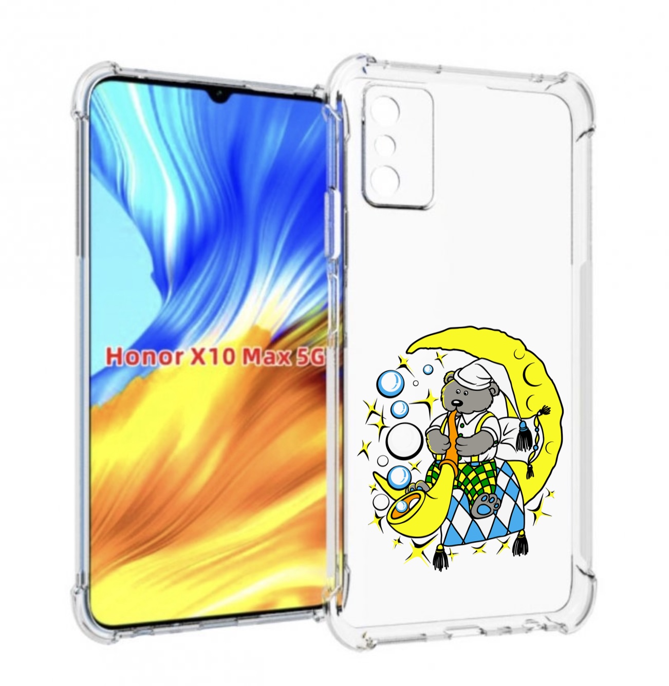

Чехол MyPads Сырная луна для Honor X10 Max, Прозрачный, Tocco