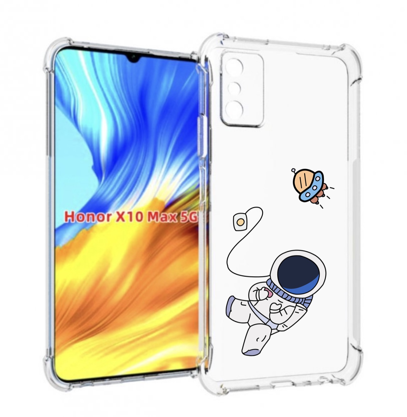 

Чехол MyPads астронавт для Honor X10 Max, Прозрачный, Tocco
