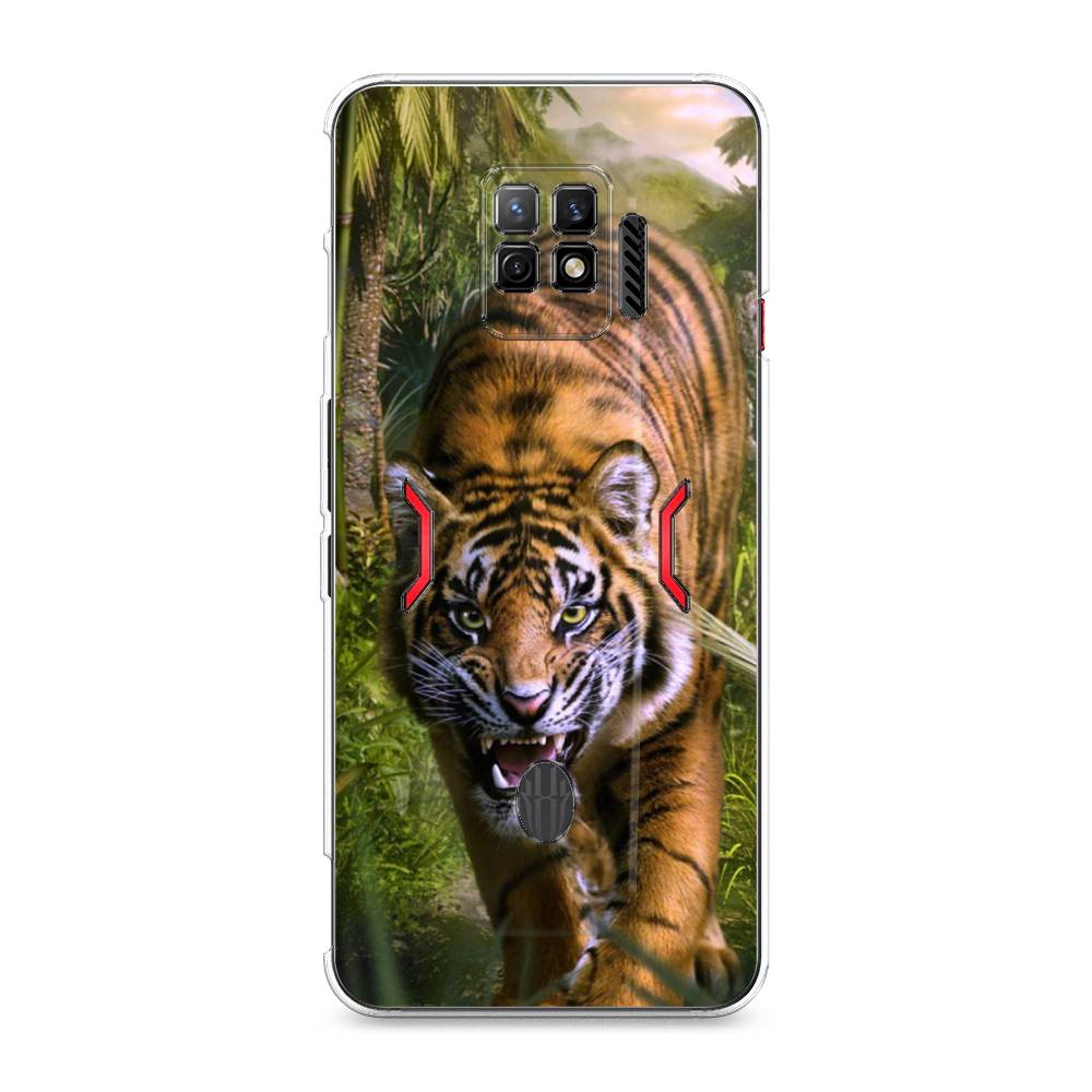 

Чехол на ZTE Nubia Red Magic 7 Pro "Тигр в джунглях 2", Оранжевый;зеленый, 136050-1
