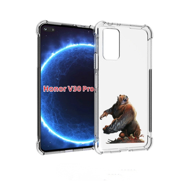 

Чехол бампер MyPads Медведь-жестокий для Honor V30 Pro, Прозрачный, Tocco