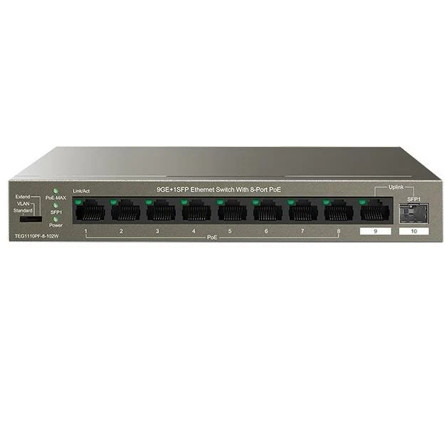 

Коммутатор 9PORT TEG1110PF-8-102W TENDA