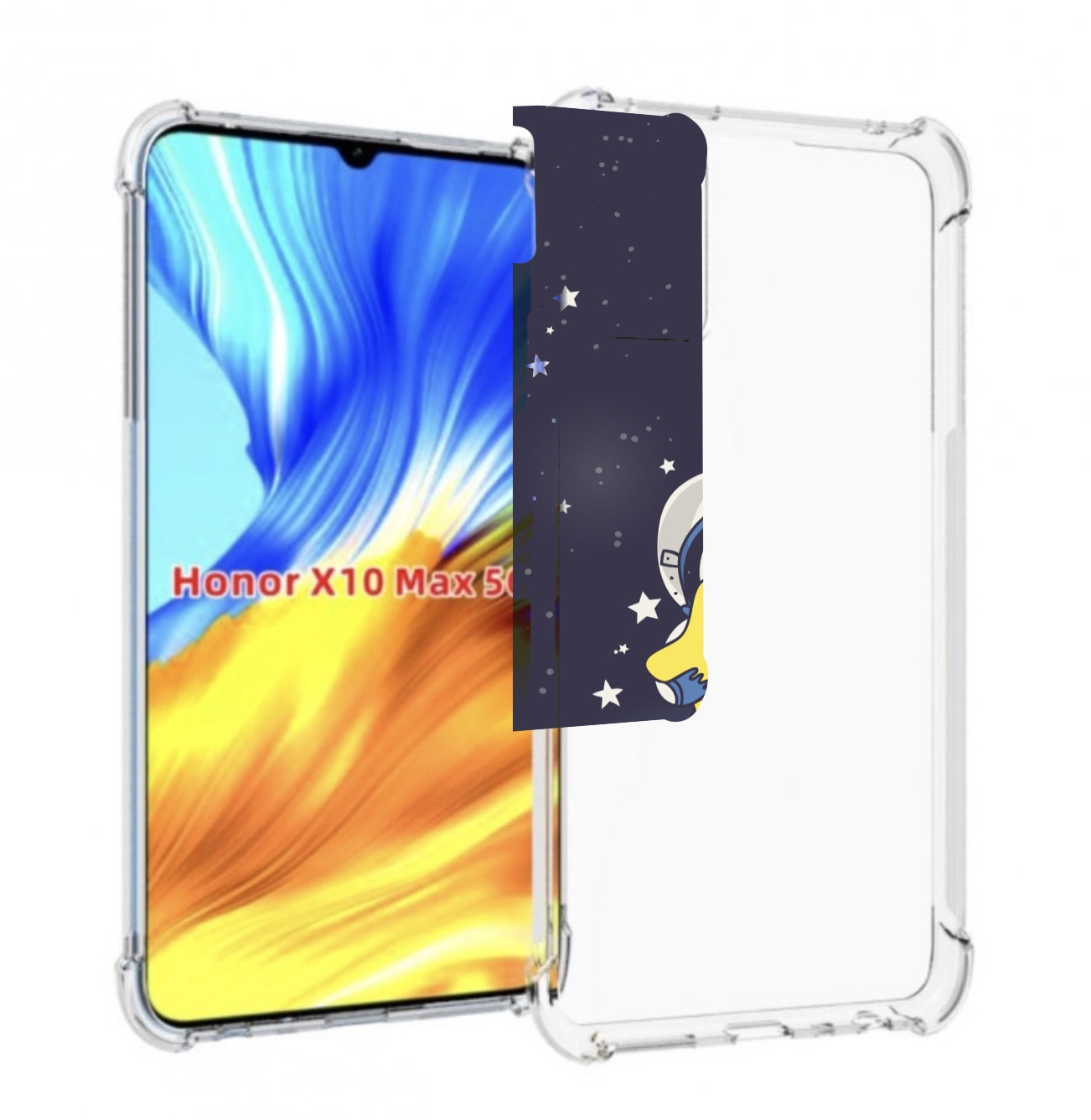 

Чехол MyPads астронавт с звездочкой для Honor X10 Max, Прозрачный, Tocco