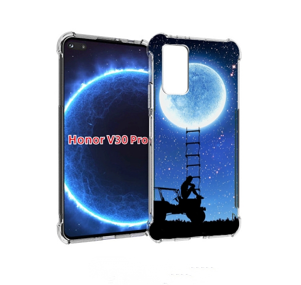 

Чехол бампер MyPads Машина-на-лун для Honor V30 Pro, Прозрачный, Tocco