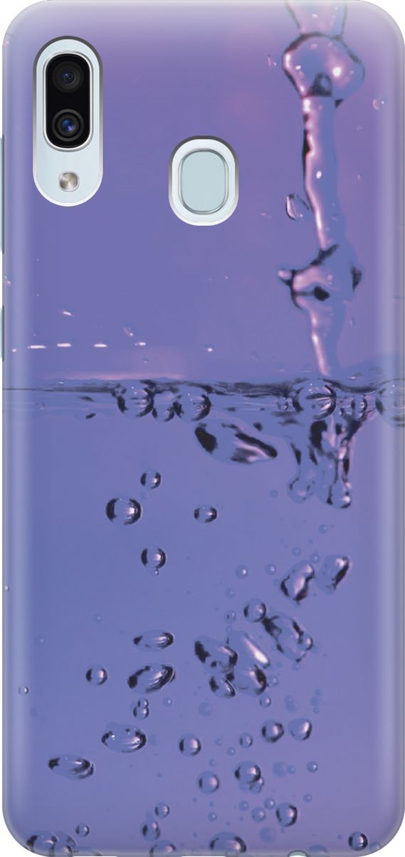 

Силиконовый чехол на Samsung Galaxy A40 с принтом "Капли на сиреневом", 7121