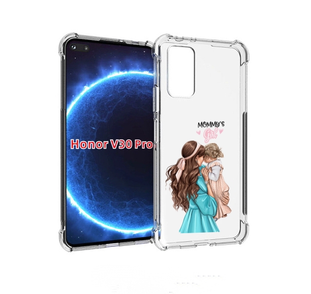 

Чехол бампер MyPads Мама-девочки женский для Honor V30 Pr, Прозрачный, Tocco