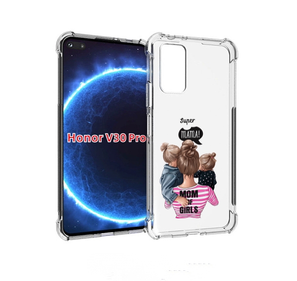 

Чехол бампер MyPads Мама-девочек женский для Honor V30 Pr, Прозрачный, Tocco