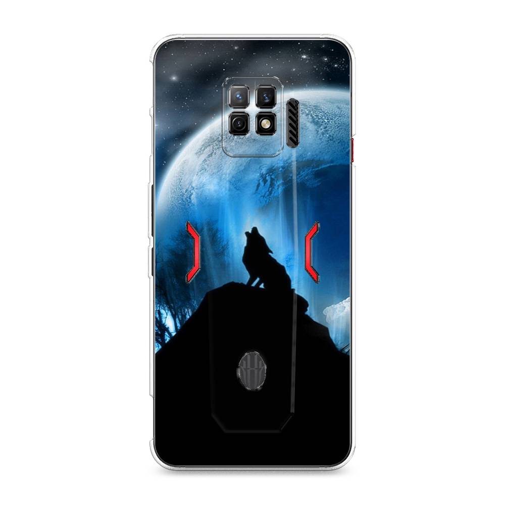 

Чехол на ZTE Nubia Red Magic 7 Pro "Волк 2", Синий;черный;белый, 136050-1