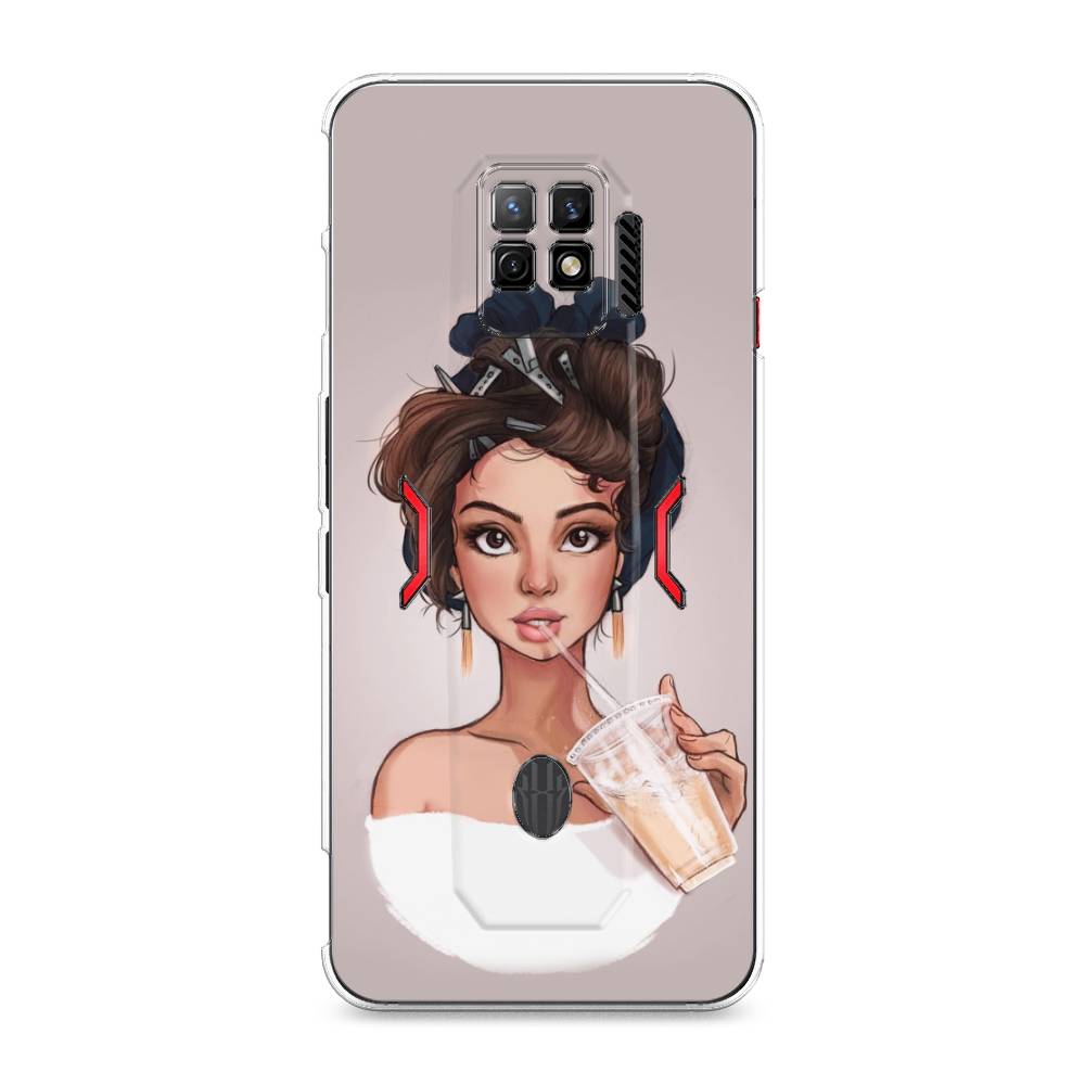 

Чехол на ZTE Nubia Red Magic 7 Pro "Девушка с фраппе", Серый, 136050-6