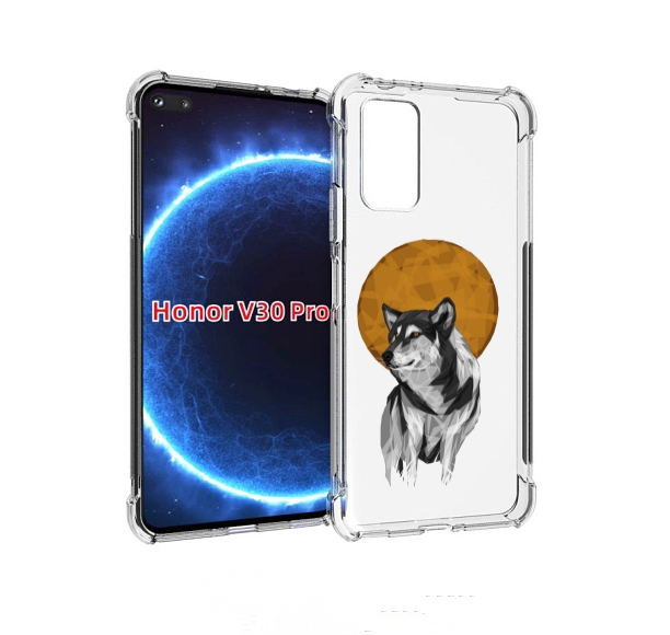 

Чехол бампер MyPads Лунный волк для Honor V30 Pro, Прозрачный, Tocco