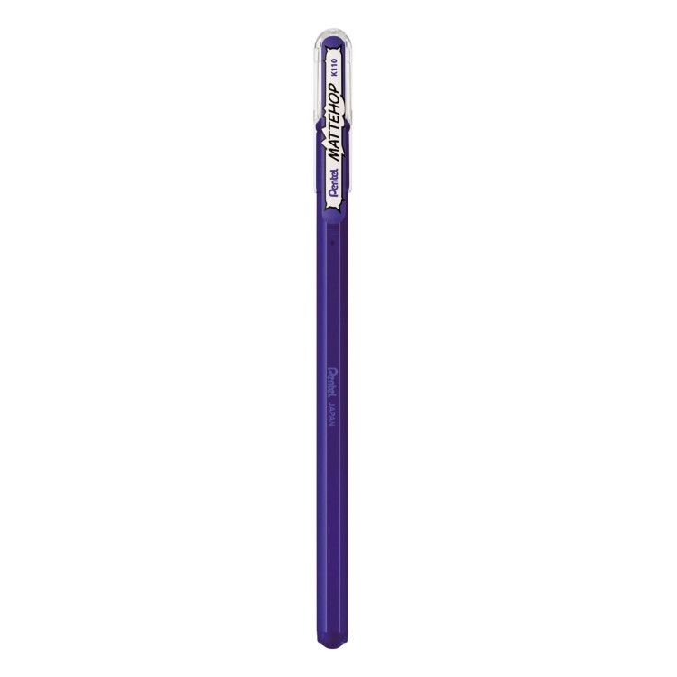 

Ручка гелевая Pentel Mattehop d 1 мм K110-VCX цвет чернил: синий, K110-VCX