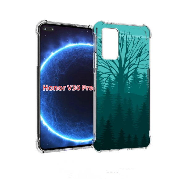 

Чехол бампер MyPads Лес для Honor V30 Pro, Прозрачный, Tocco