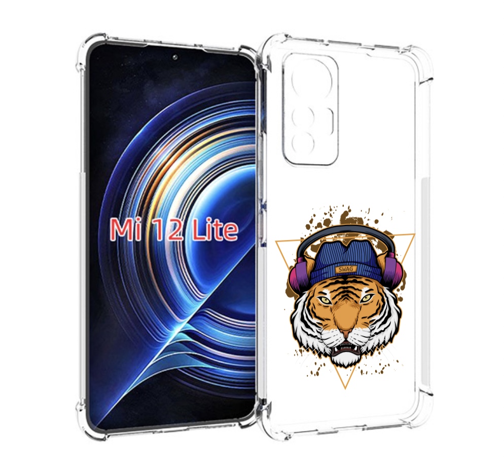 

Чехол MyPads Тигр-Свэг для Xiaomi 12 Lite, Прозрачный, Tocco