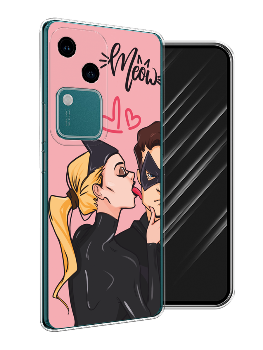 

Чехол Awog на Vivo V30/S18 "Kiss of Cat Woman", Розовый;черный;бежевый, 2610150-1