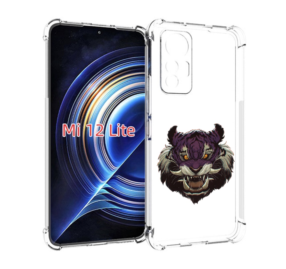 

Чехол MyPads Страшный-тигр для Xiaomi 12 Lite, Прозрачный, Tocco