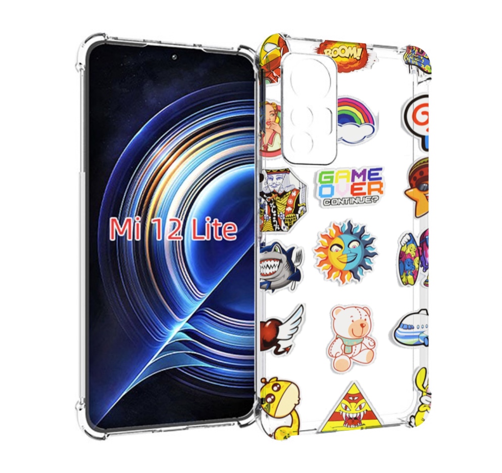 

Чехол MyPads Стикеры для Xiaomi 12 Lite, Прозрачный, Tocco