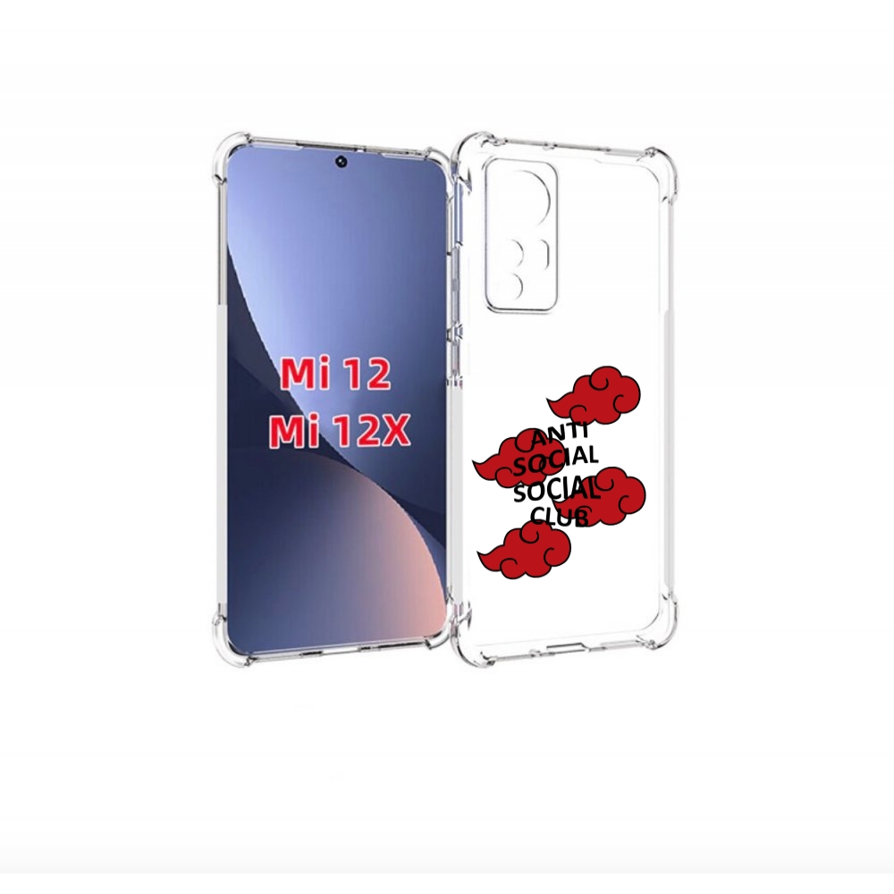 

Чехол бампер MyPads анти-социал-социал-клаб для Xiaomi 12., Прозрачный, Tocco