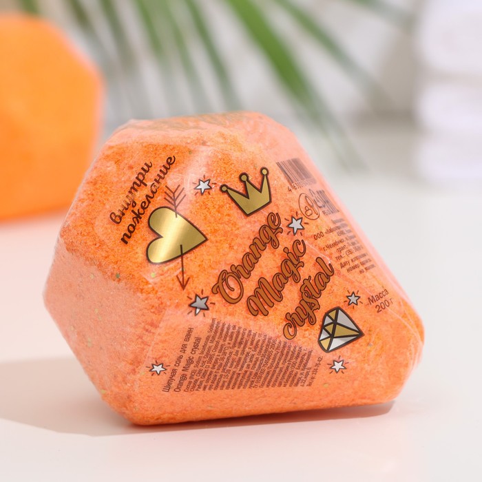 

Бомбочка для ванн Orangе Magic crystal, с предсказанием внутри, 200 г