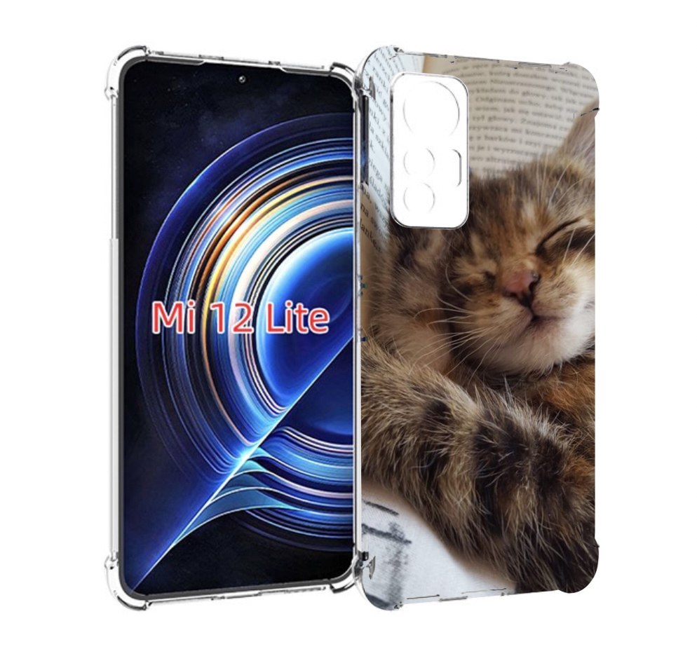 

Чехол MyPads Спящий-котенок для Xiaomi 12 Lite, Прозрачный, Tocco
