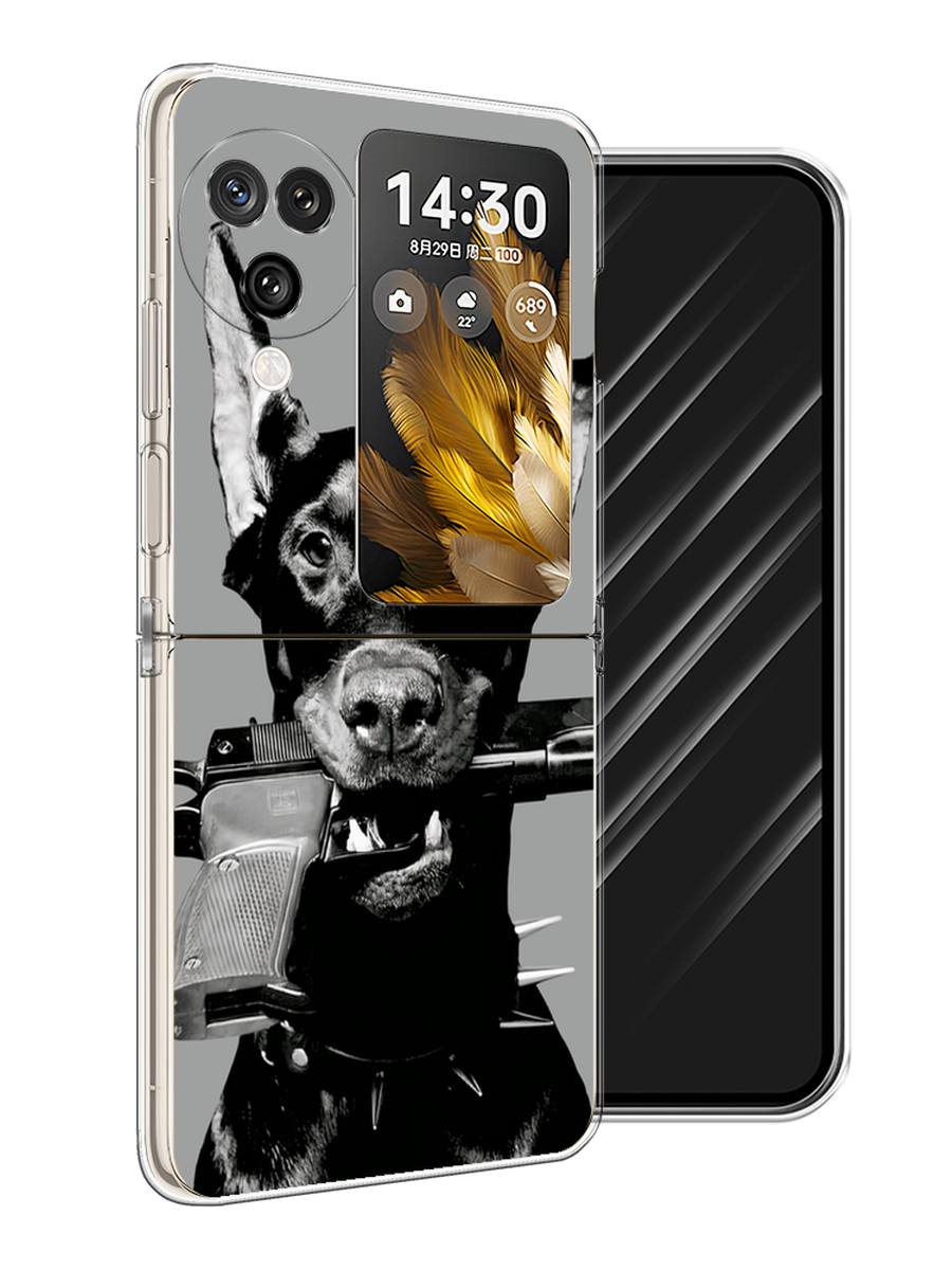 

Чехол Awog на Oppo Find N3 Flip "Доберман", Серый, 2517250-1