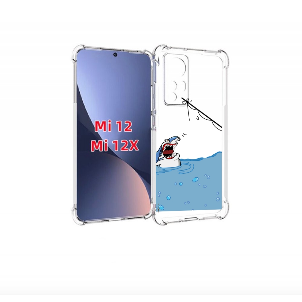 

Чехол-бампер MyPads акула-рисунок для Xiaomi 12/Xiaomi 12X проти, Прозрачный, Tocco