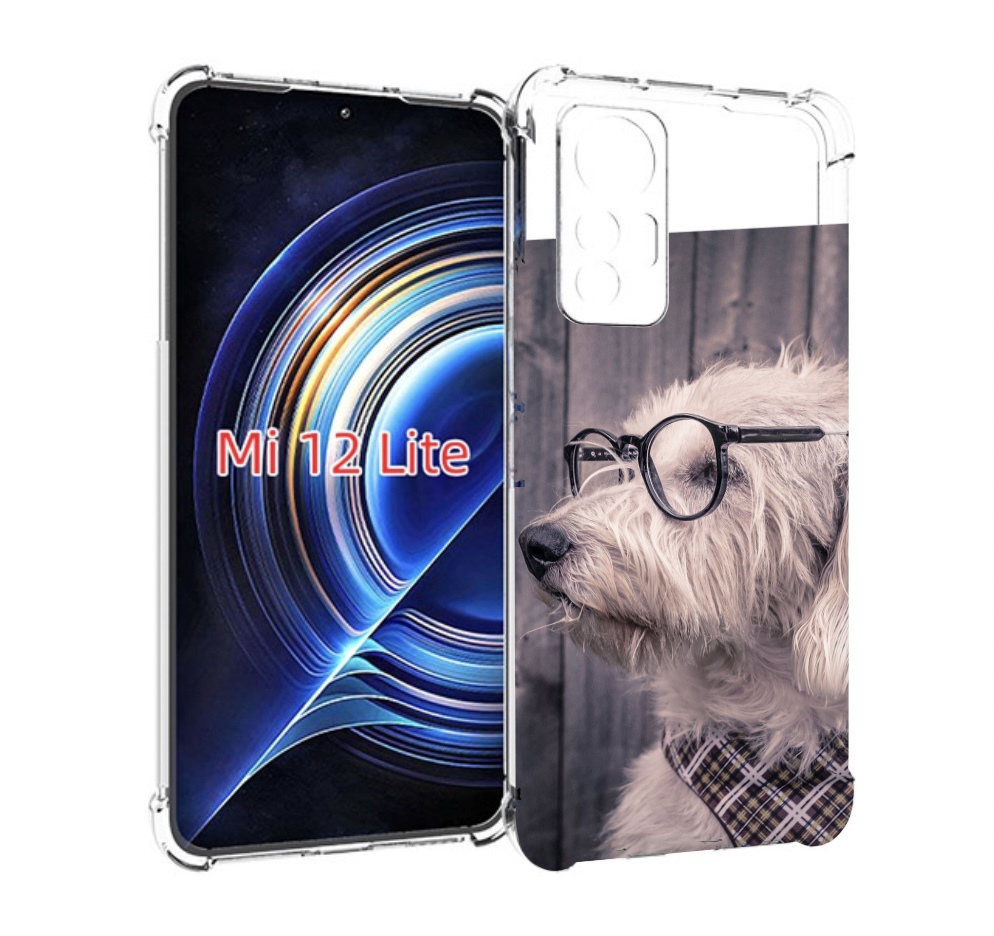 

Чехол MyPads Собака-в-очках для Xiaomi 12 Lite, Прозрачный, Tocco