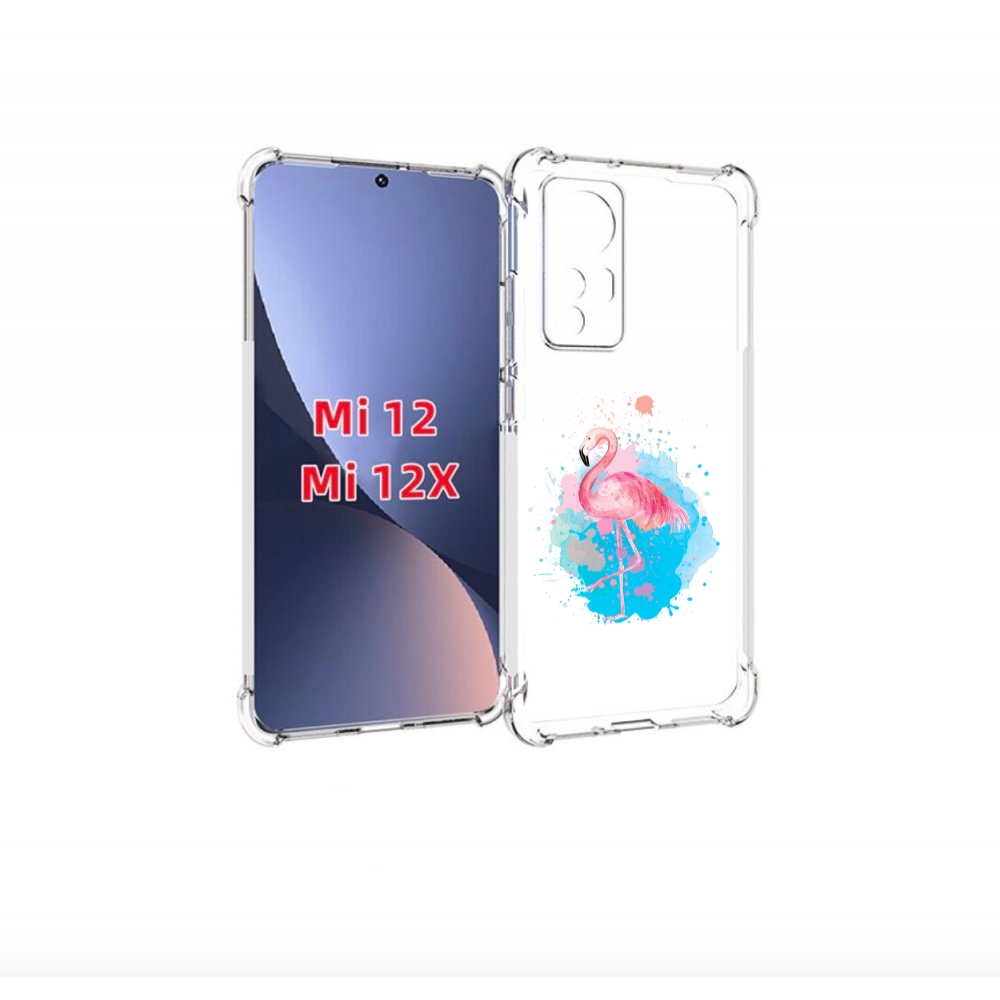 

Чехол бампер MyPads акварельное-фламинго для Xiaomi 12., Прозрачный, Tocco