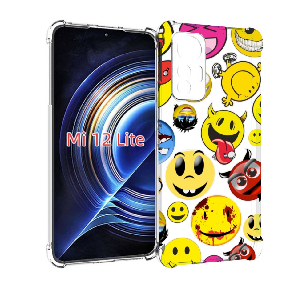 

Чехол MyPads Смайлики для Xiaomi 12 Lite, Прозрачный, Tocco
