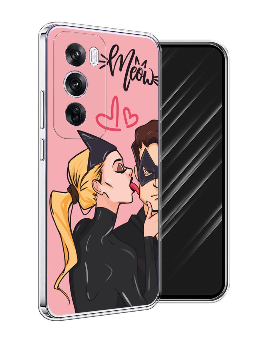 

Чехол Awog на Oppo Reno 12 Pro "Kiss of Cat Woman", Розовый;черный;бежевый, 2517150-1