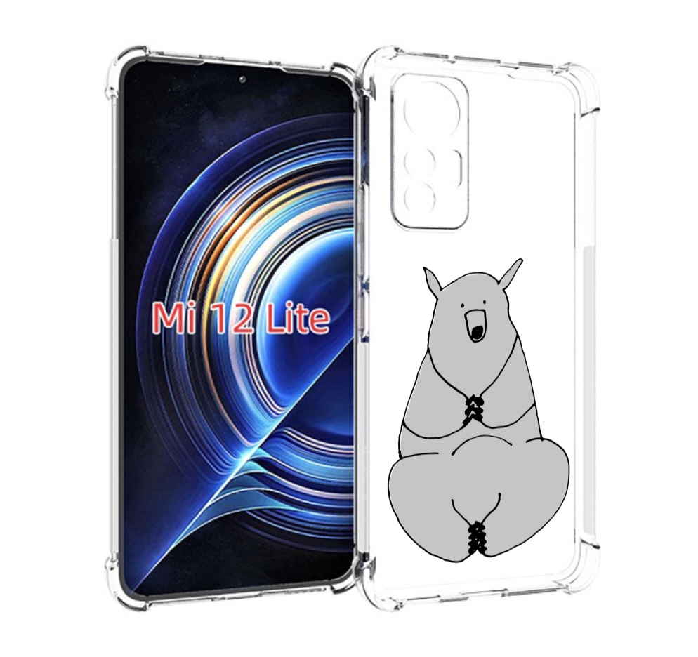 

Чехол MyPads Серый медведь для Xiaomi 12 Lite, Прозрачный, Tocco