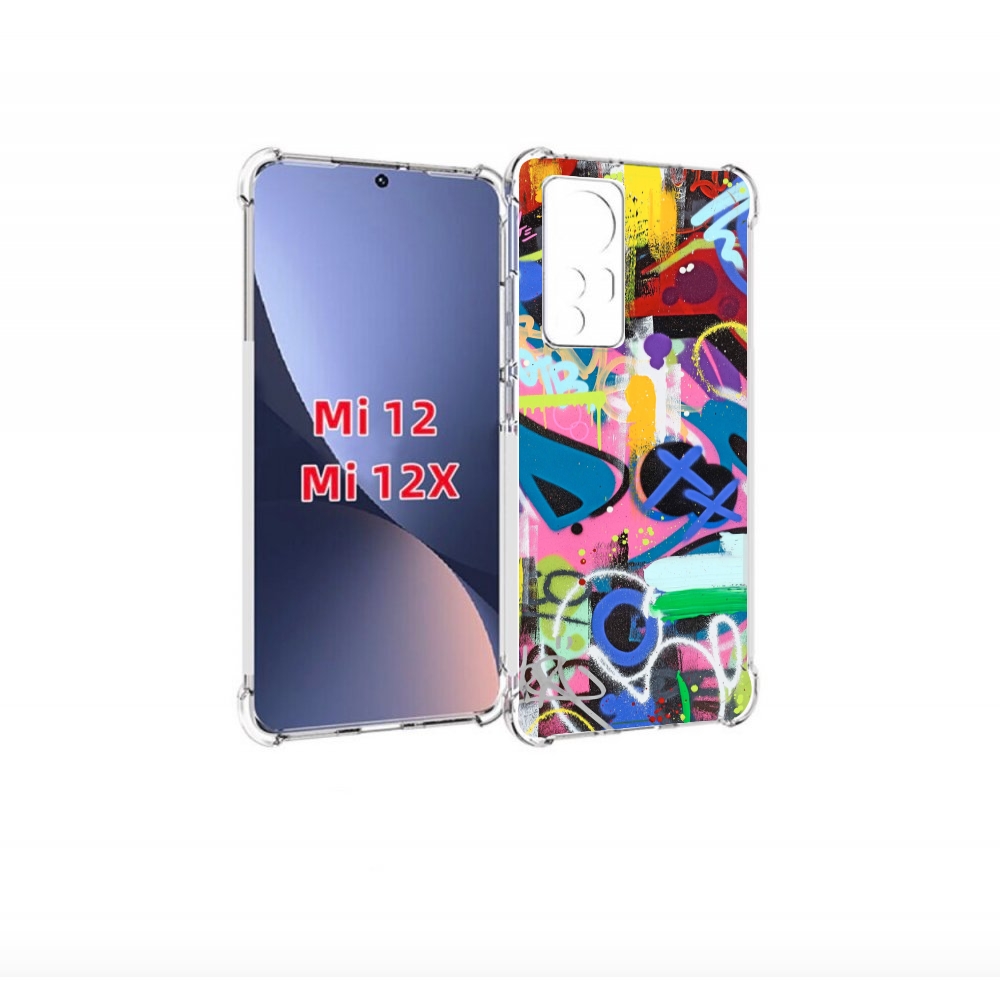 

Чехол-бампер MyPads абстракция-графити для Xiaomi 12/Xiaomi 12X, Прозрачный, Tocco