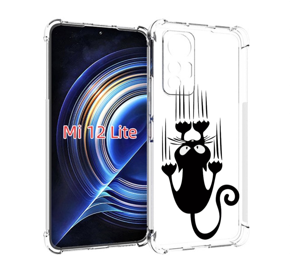

Чехол MyPads Свисающий-кот для Xiaomi 12 Lite, Прозрачный, Tocco