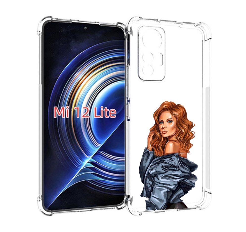 

Чехол MyPads Рыжая-девушка женский для Xiaomi 12 Lite, Прозрачный, Tocco