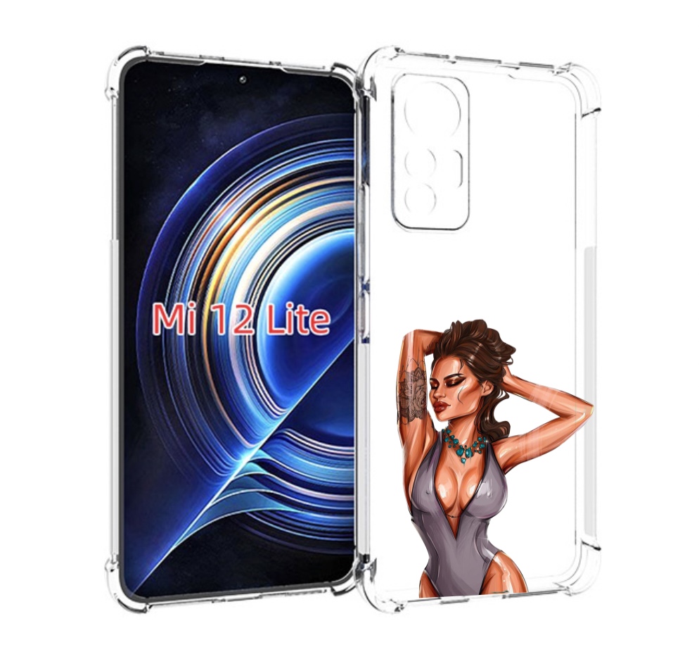 

Чехол MyPads Роскошная-девушка женский для Xiaomi 12 Lite, Прозрачный, Tocco