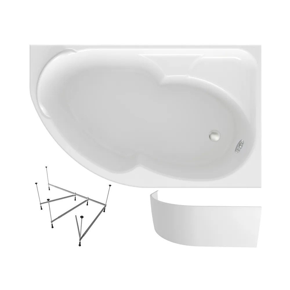 Акриловая ванна Lavinia Boho Grance Hill S2-3703170R набор 3 в 1, правый разворот 170х105 правый экран excellent