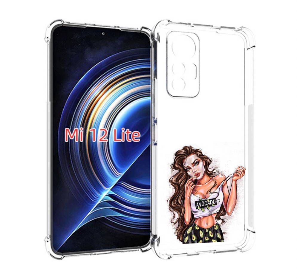 

Чехол MyPads Продукты на дом с доставкой женский для Xiaomi 12 Lite, Прозрачный, Tocco