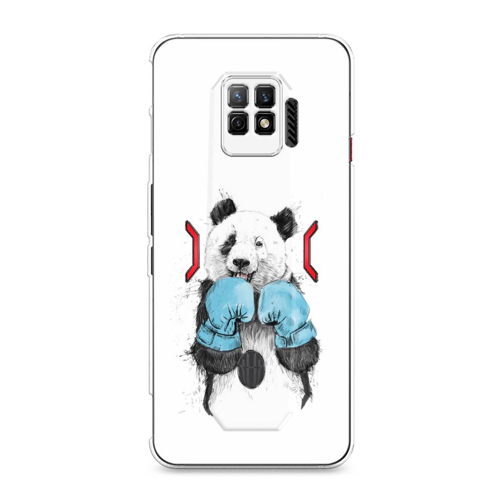 

Чехол на ZTE Nubia Red Magic 7 Pro "Панда боксер", Голубой;белый;серый, 136050-1
