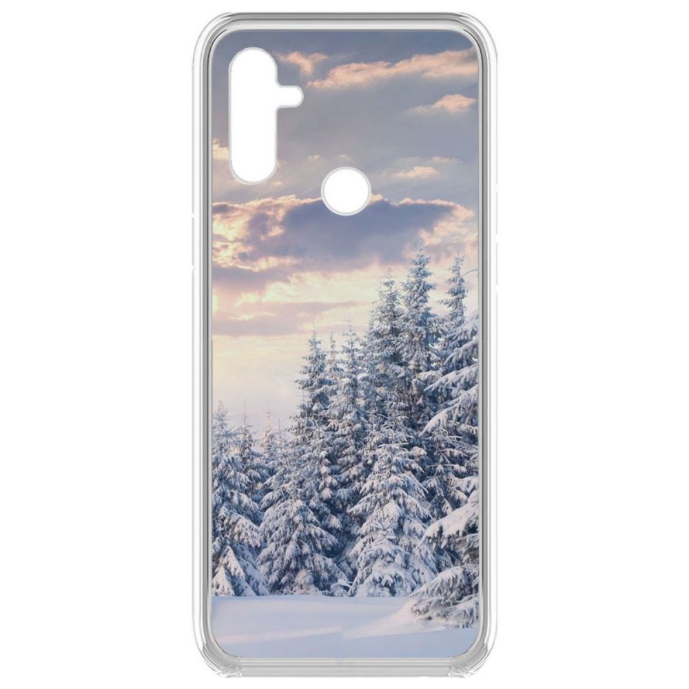 

Чехол-накладка Krutoff Clear Case Снежный пейзаж для Realme C3, Прозрачный