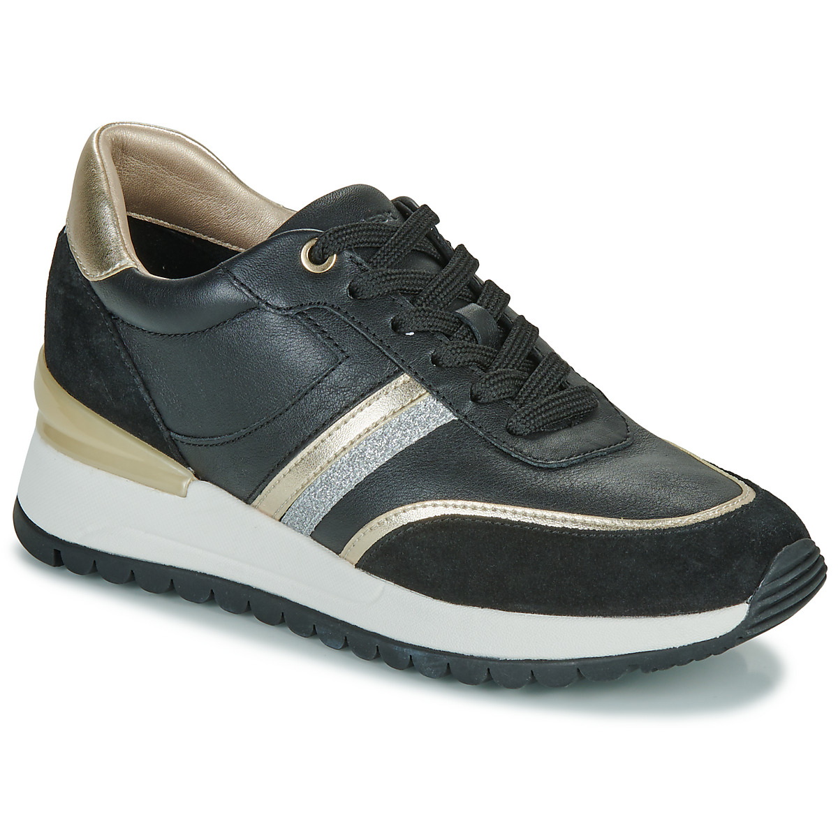 

Кроссовки женские GEOX 26797935 черные 37 EU, Черный, 26797935