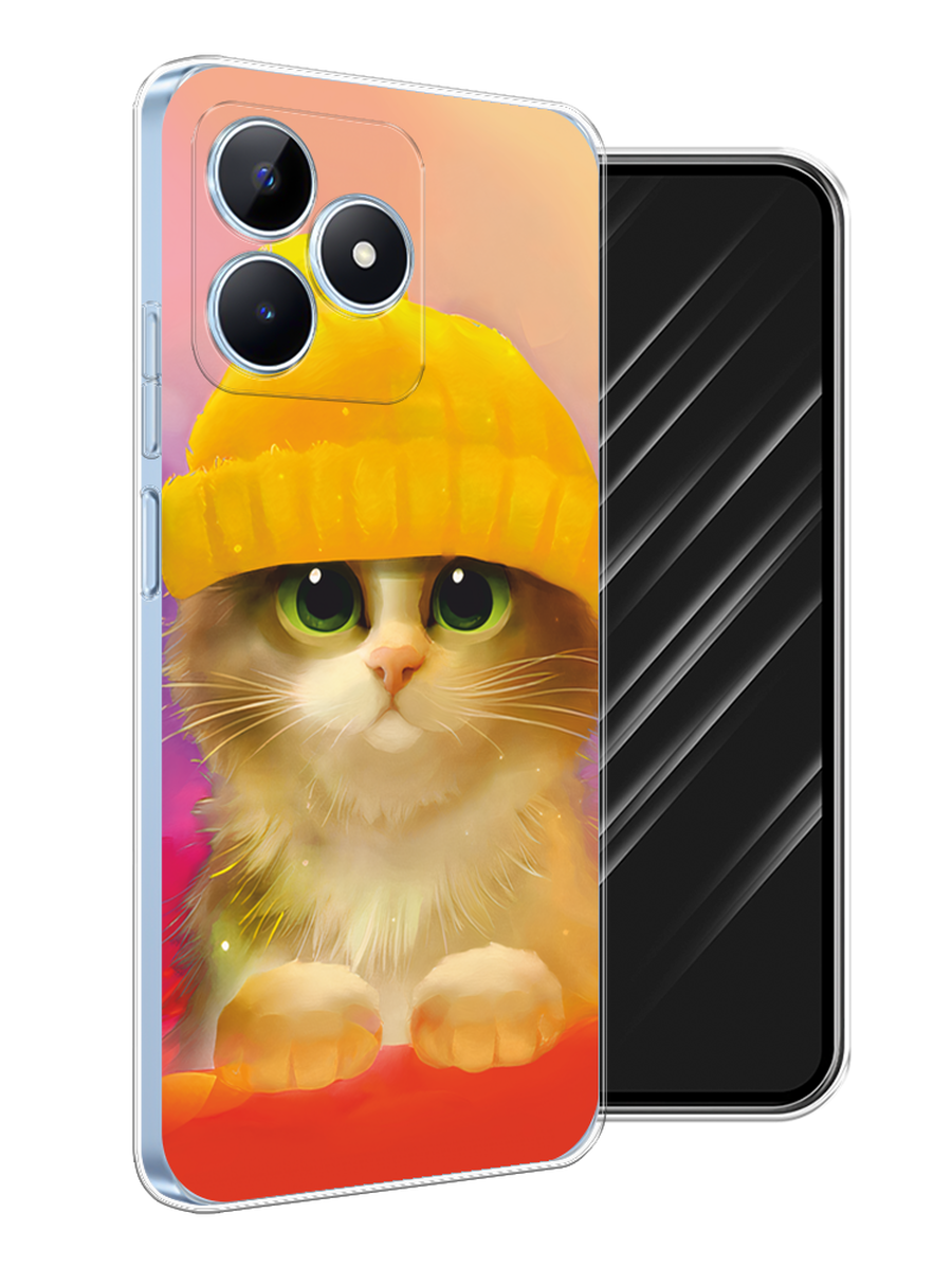 

Чехол Awog на Realme C60 "Котенок в желтой шапке", Желтый, 2516550-1