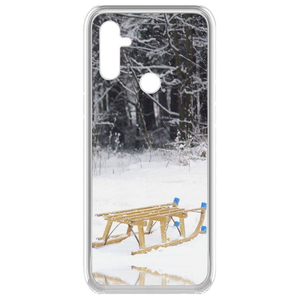 фото Чехол-накладка krutoff clear case санки для realme c3