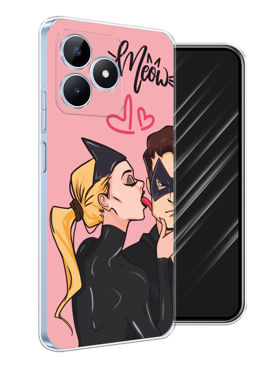 

Чехол Awog на Realme C60 "Kiss of Cat Woman", Розовый;черный;бежевый, 2516550-1