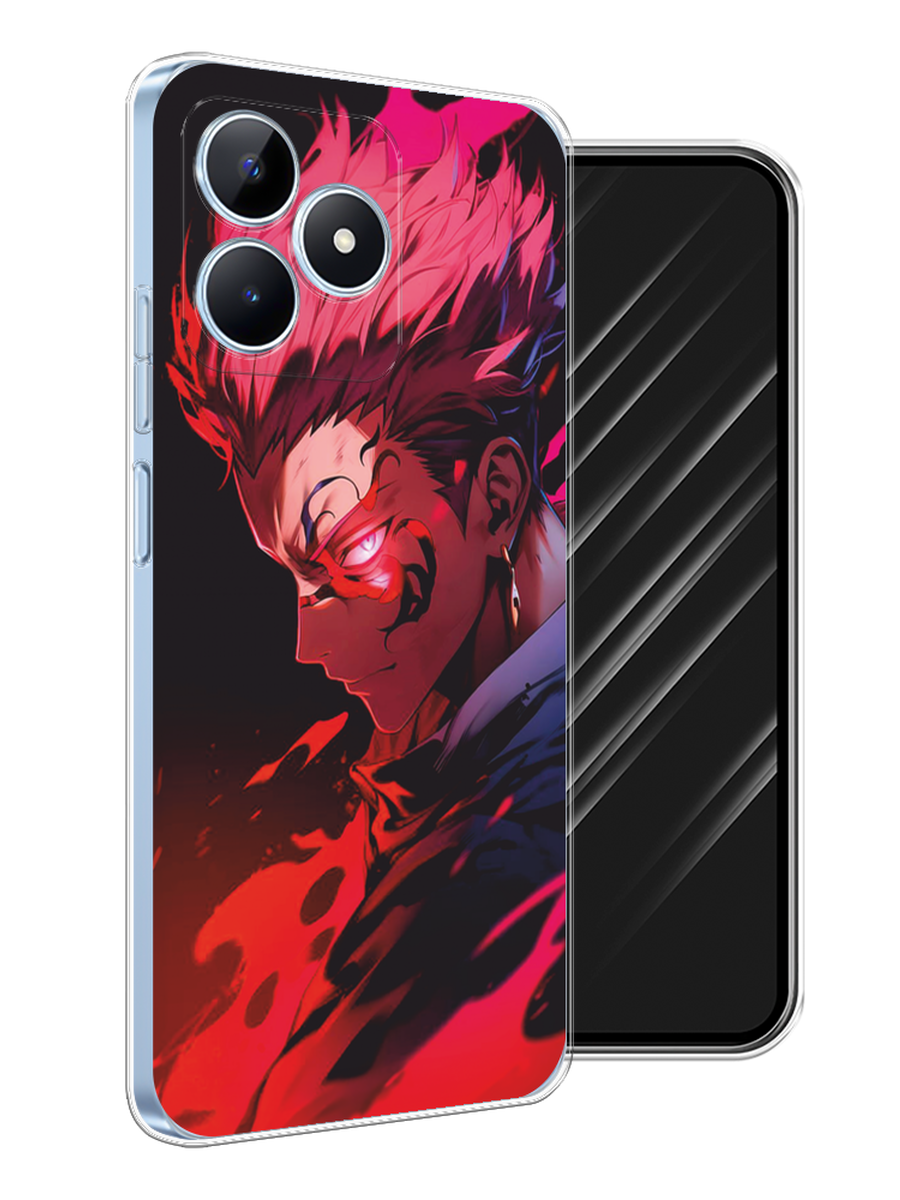 

Чехол Awog на Realme C60 "Взгляд Сукуны", Розовый;красный;черный, 2516550-1
