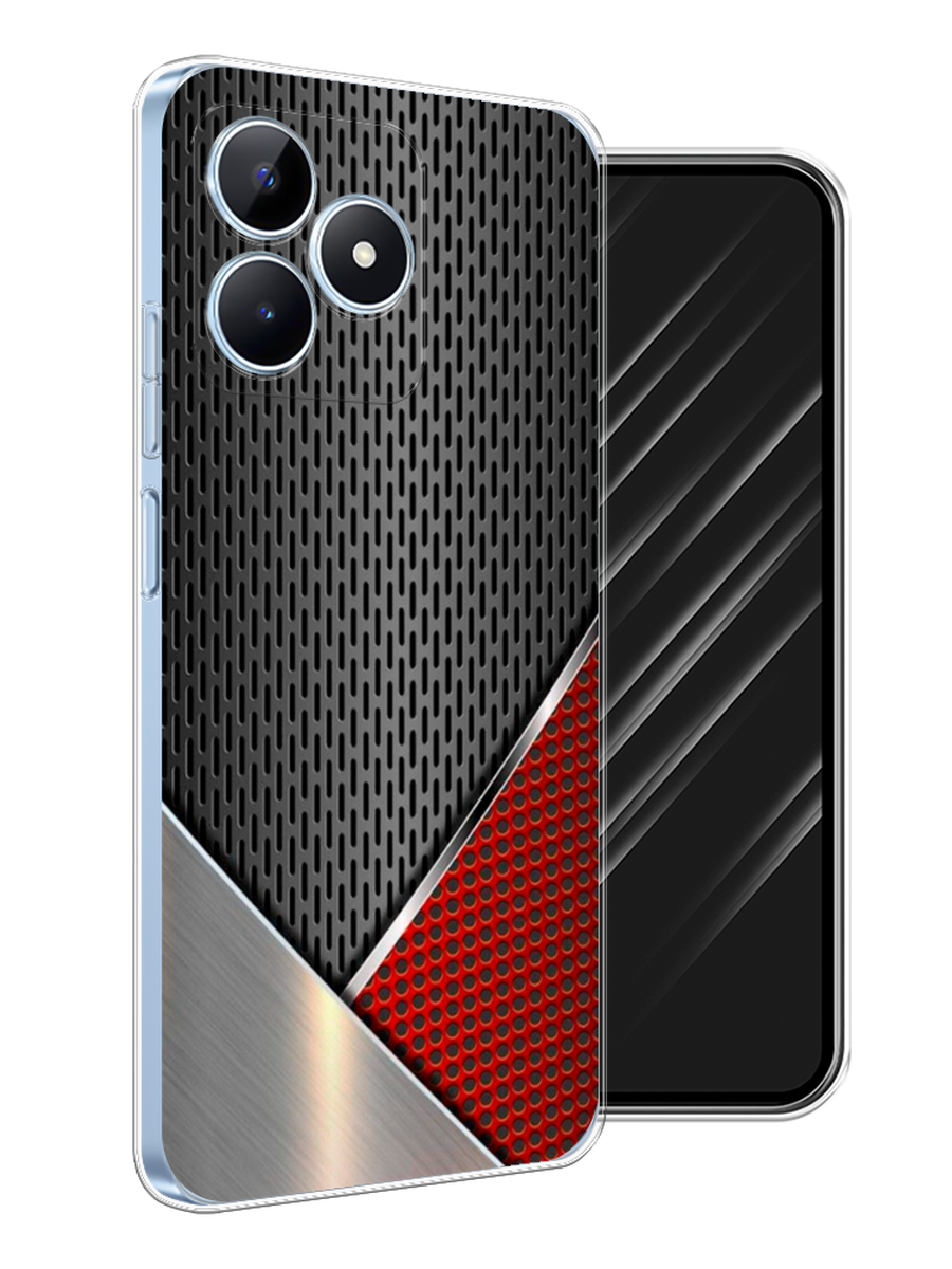 

Чехол Awog на Realme C60 "Стальной металл", Черный;красный;серебристый, 2516550-1