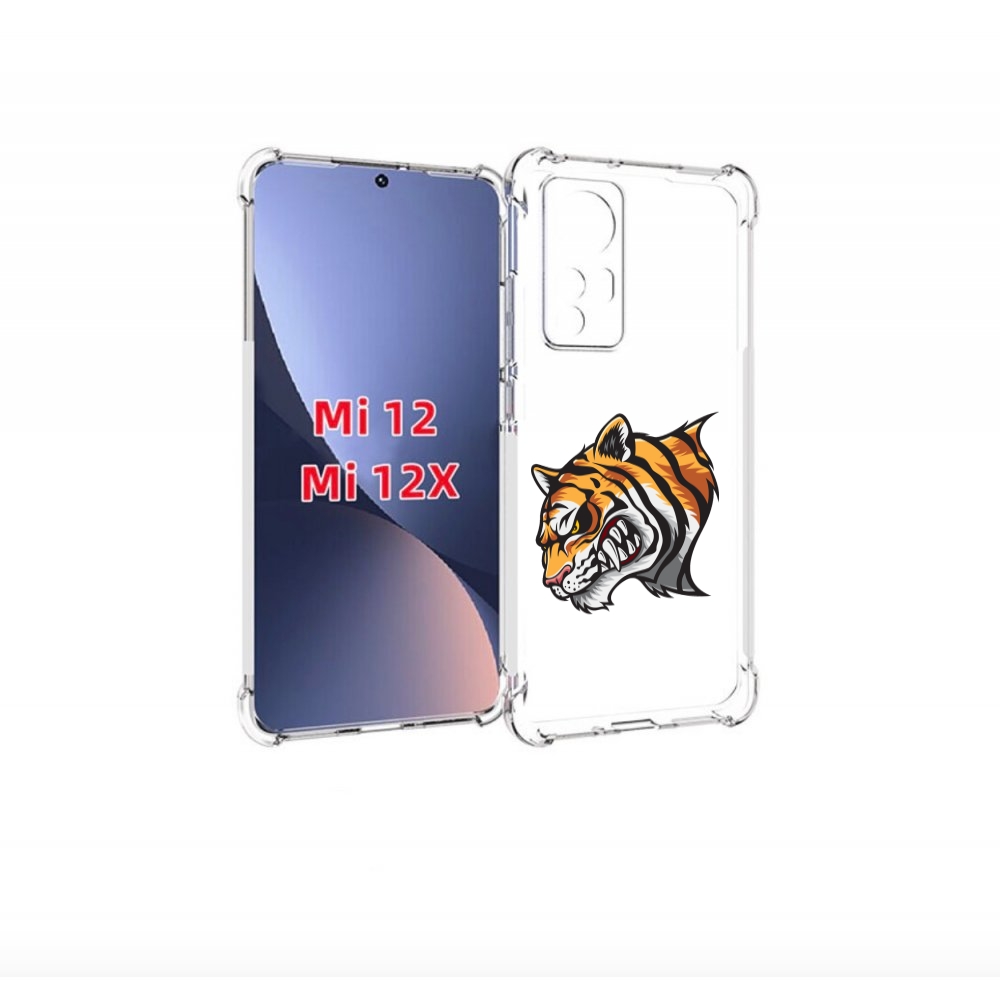 

Чехол бампер MyPads Тигр для Xiaomi 12/Xiaomi 12X противоударный, Прозрачный, Tocco