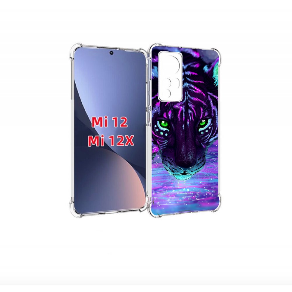 

Чехол бампер MyPads Тигр-неон для Xiaomi 12., Прозрачный, Tocco
